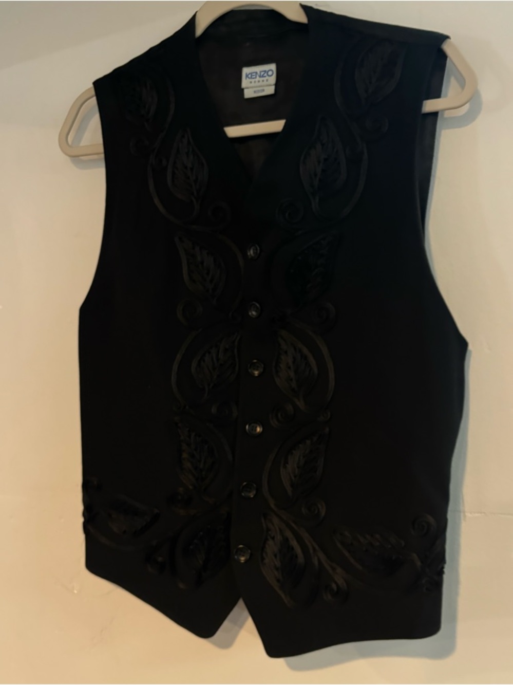 Kenzo Black Embroidered Sleeveless Vest - Picture 3 of 7